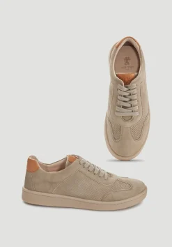 Baseball Sneaker aus chromfrei gegerbtem Leder von hessnatur
