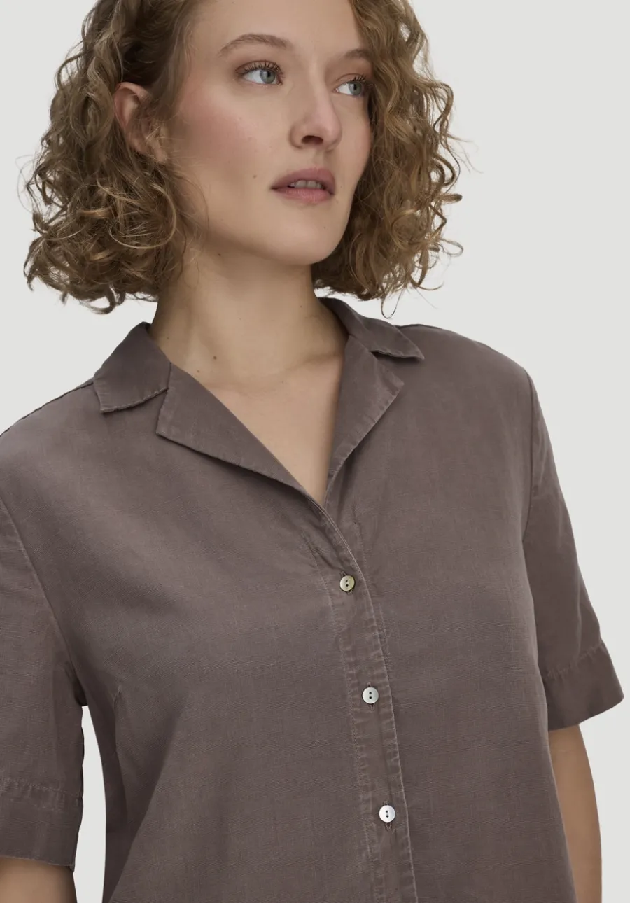 Bluse Relaxed aus TENCEL™ Lyocell mit Leinen von hessnatur