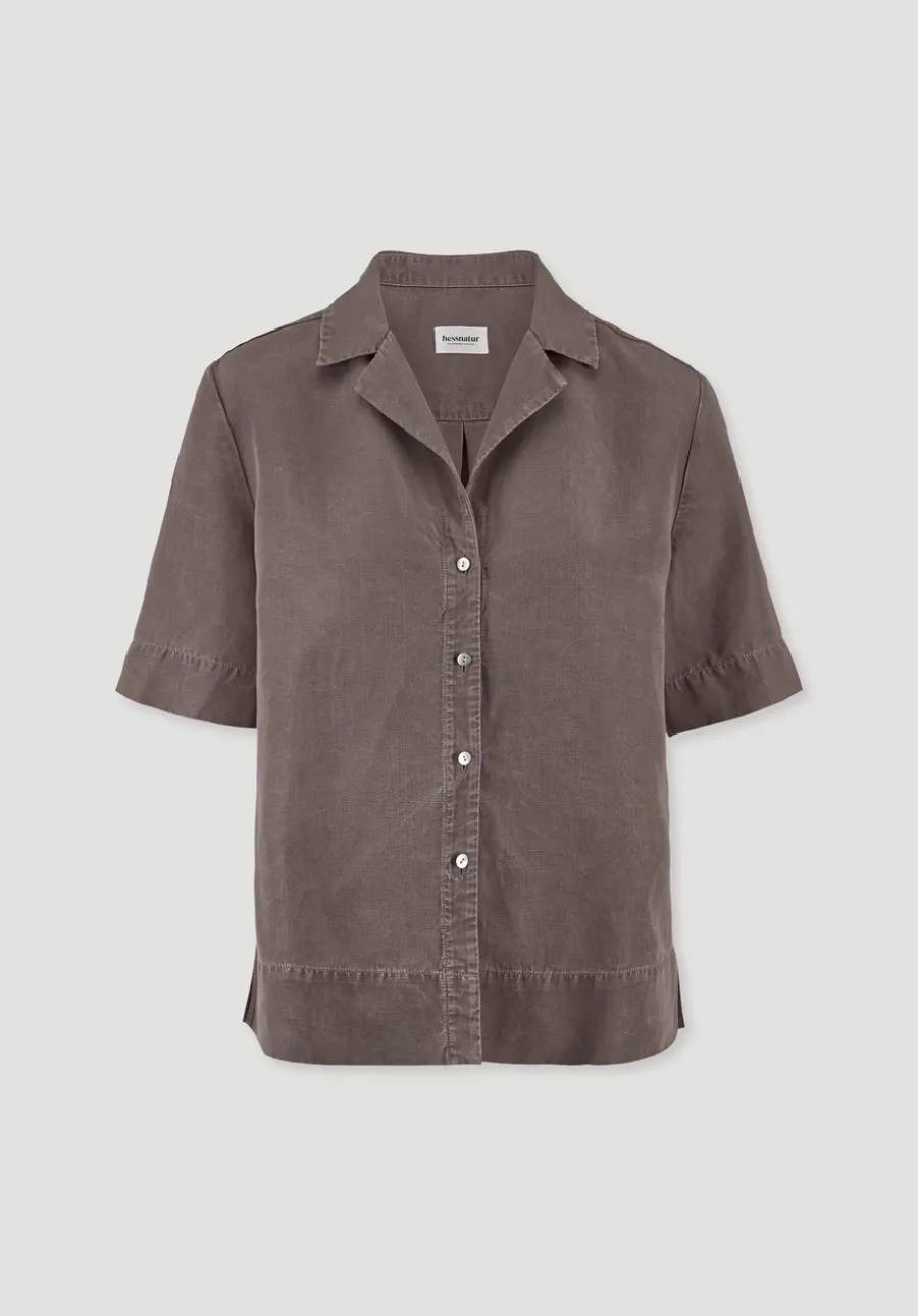 Bluse Relaxed aus TENCEL™ Lyocell mit Leinen von hessnatur