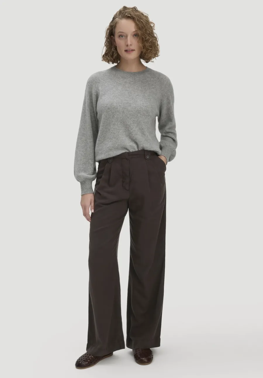 Bundfalten Hose Wide Leg aus TENCEL™ Lyocell von hessnatur