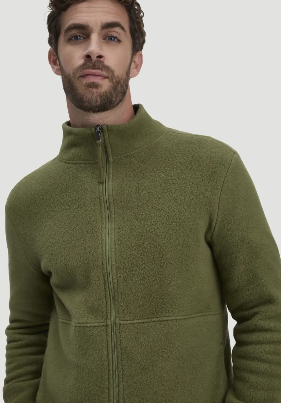 Fleece Jacke Slim aus reiner Bio-Baumwolle von hessnatur