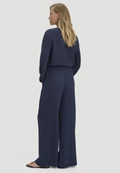 Gewebe Hose Wide Leg aus reiner Bio-Baumwolle von hessnatur