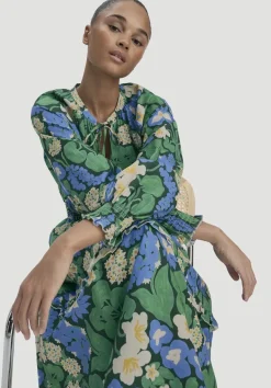 Gewebe Kleid Midi LIV LEE aus reiner Bio-Baumwolle von hessnatur