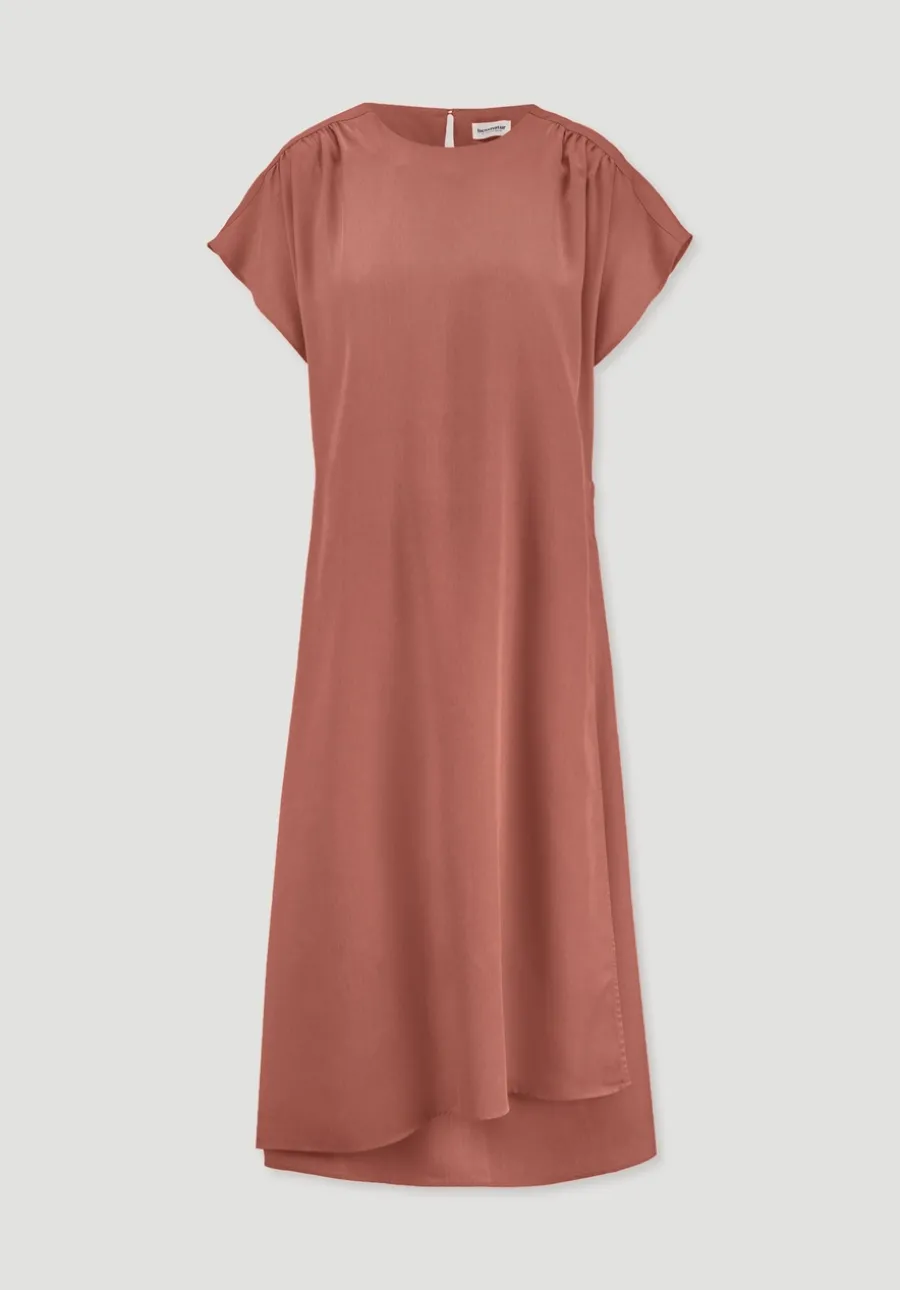 Gewebe Kleid mit Wickeloptik Midi aus reinem TENCEL™ Lyocell von hessnatur