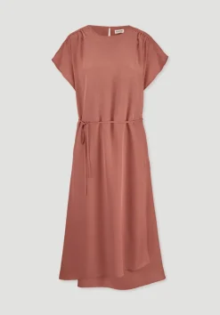 Gewebe Kleid mit Wickeloptik Midi aus reinem TENCEL™ Lyocell von hessnatur