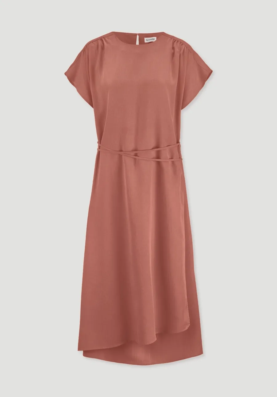 Gewebe Kleid mit Wickeloptik Midi aus reinem TENCEL™ Lyocell von hessnatur