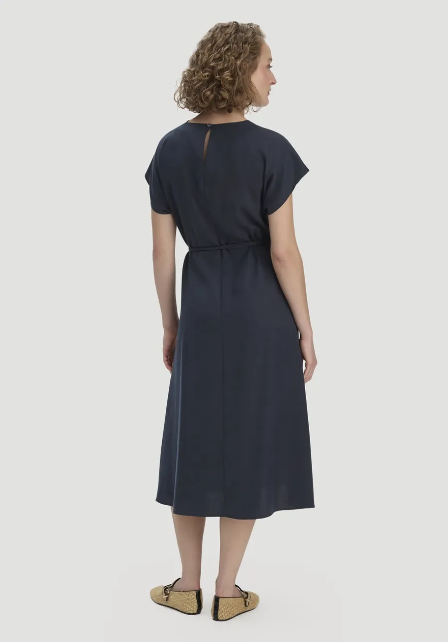 Gewebe Kleid mit Wickeloptik Midi aus reinem TENCEL™ Lyocell von hessnatur