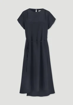 Gewebe Kleid mit Wickeloptik Midi aus reinem TENCEL™ Lyocell von hessnatur