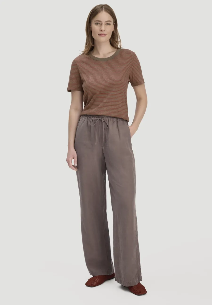 Hose Wide Leg aus TENCEL™ Lyocell mit Leinen von hessnatur