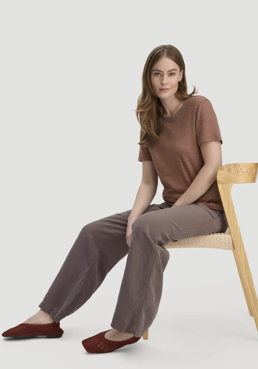 Hose Wide Leg aus TENCEL™ Lyocell mit Leinen von hessnatur