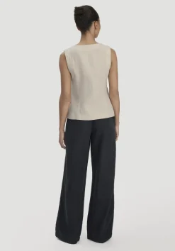 Hose Wide Leg aus TENCEL™ Lyocell mit Leinen von hessnatur