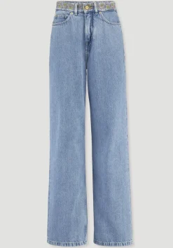 Jeans ALVA Wide Leg Embroidery aus Bio-Baumwolle mit TENCEL™ Lyocell von hessnatur