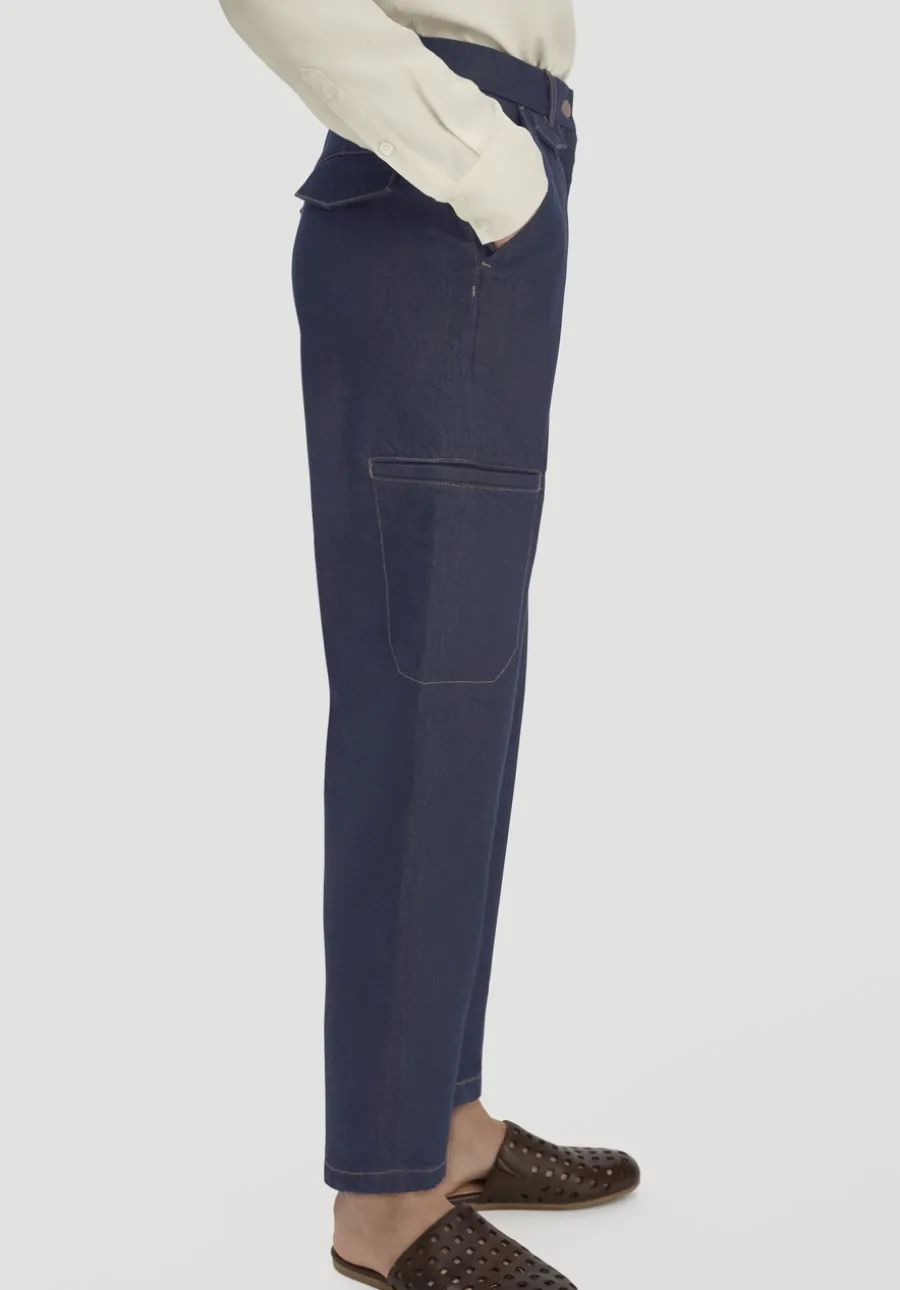 Jeans Cargo Barrel Leg aus reinem Bio-Denim von hessnatur