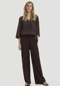 Jersey Hose Wide Leg Relaxed aus Leinen und Bio-Baumwolle von hessnatur