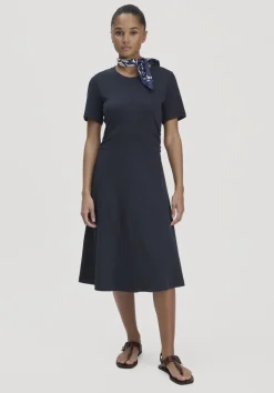 Jersey Kleid Kniebedeckend Slim aus reiner Bio-Baumwolle von hessnatur