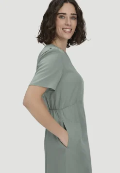 Kleid mit Raffung Midi aus reinem SaXcell®Lyocell von hessnatur