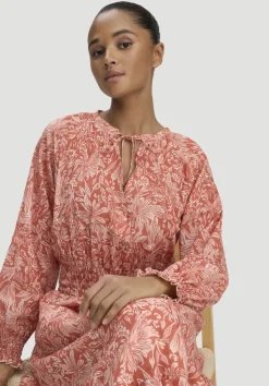 Kleid mit Taillierung Maxi aus reiner Bio-Baumwolle von hessnatur