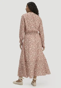 Kleid mit Taillierung Maxi aus reiner Bio-Baumwolle von hessnatur