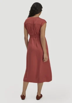 Kleid mit Wickeloptik Midi aus LENZING™ ECOVERO™ von hessnatur