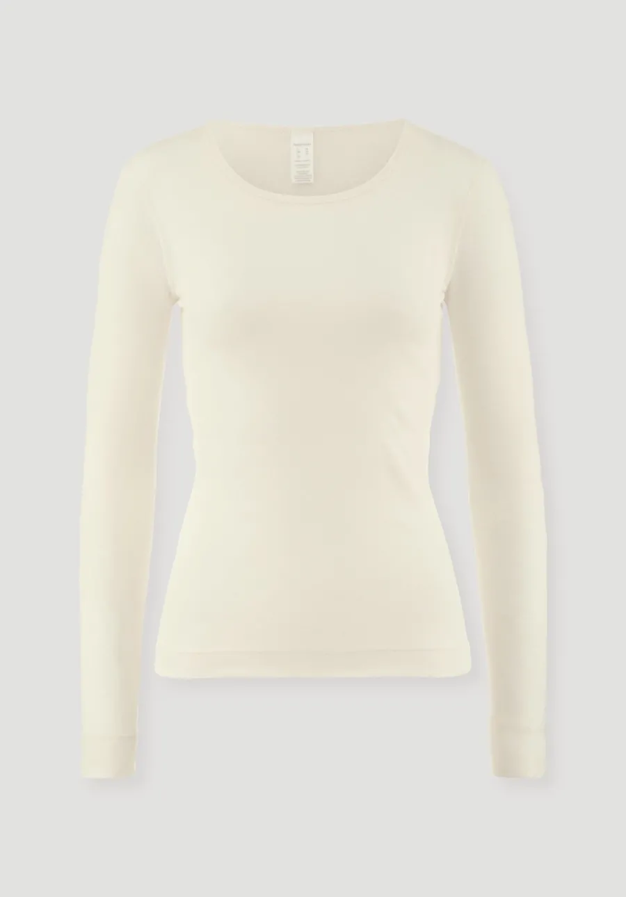 Langarmshirt SILK & WARM TOUCH mit Bio-Merinowolle und Seide von hessnatur