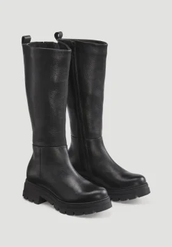 Langschaft-Stiefel aus chromfrei gegerbtem Leder von hessnatur
