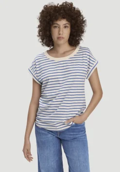 Light Slub Streifen T-Shirt Relaxed aus reiner Bio-Baumwolle von hessnatur