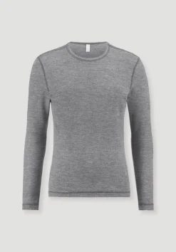 Longsleeve PURE FUNCTION mit Bio-Merinowolle und Seide von hessnatur