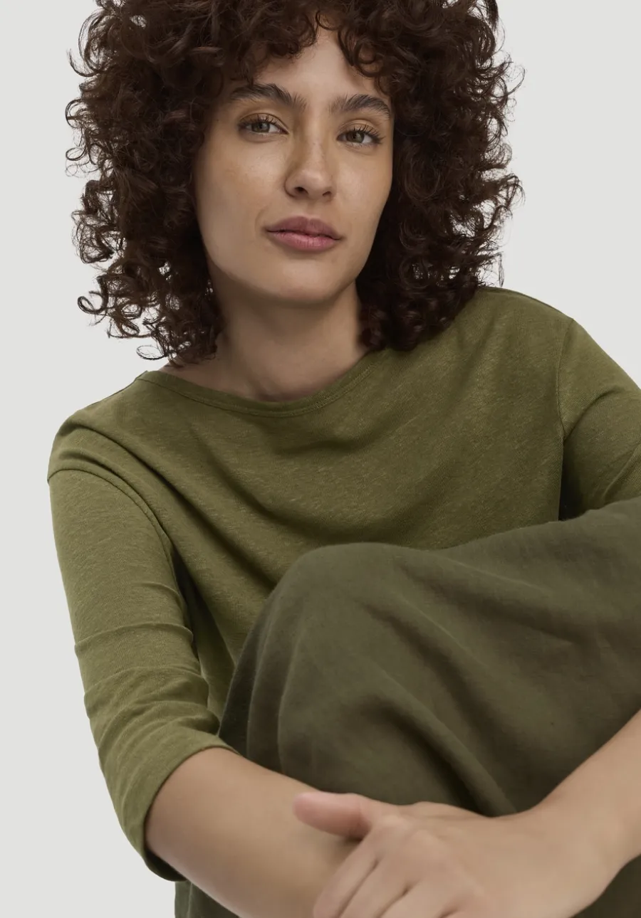 Longsleeve Relaxed aus Leinen mit reiner Bio-Baumwolle von hessnatur