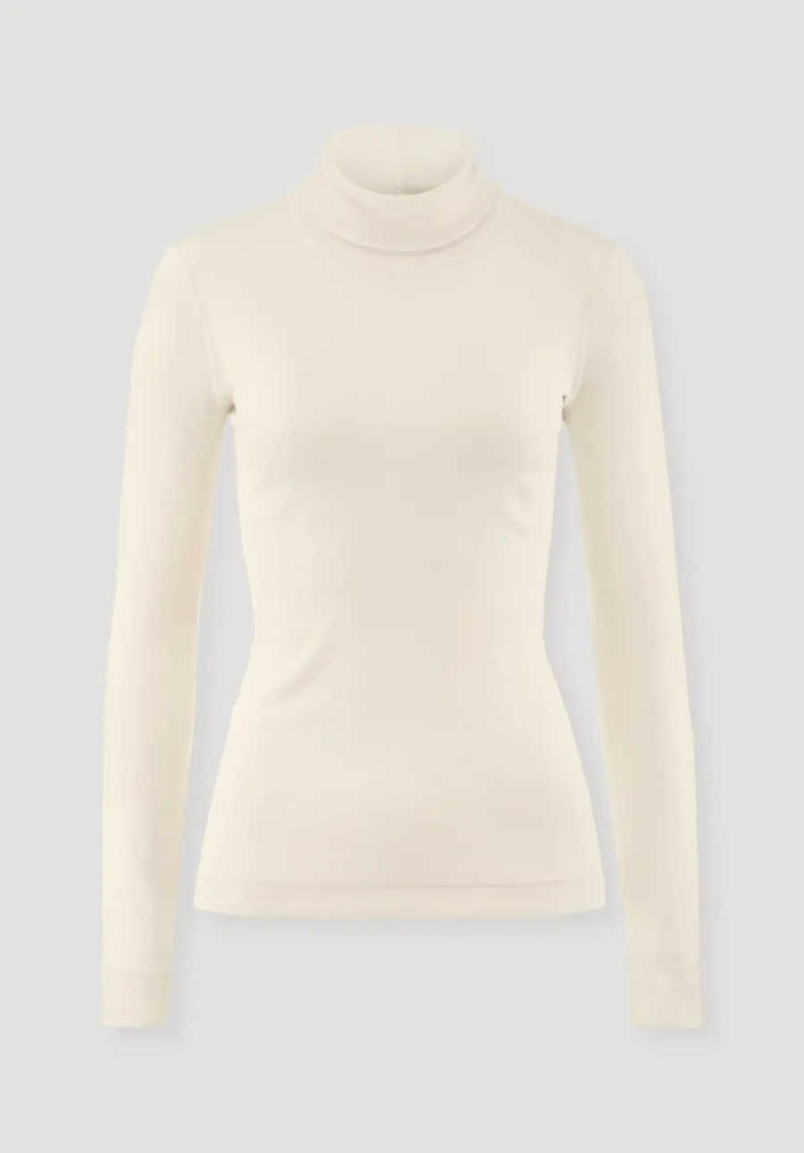 Longsleeve SILK & WARM TOUCH mit Bio-Merinowolle und Seide von hessnatur