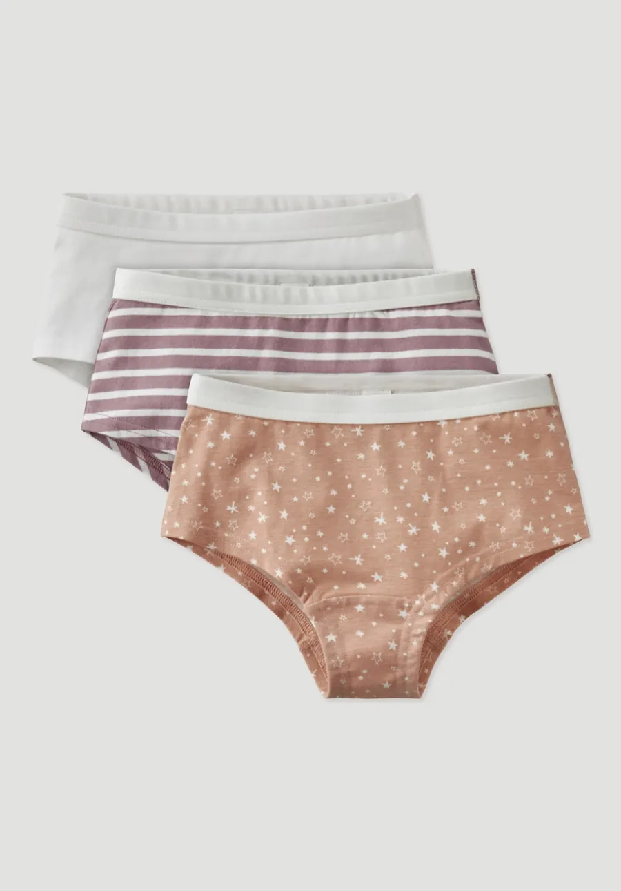 Mädchen Panty Regular Cut im 3er-Pack aus Bio-Baumwolle von hessnatur