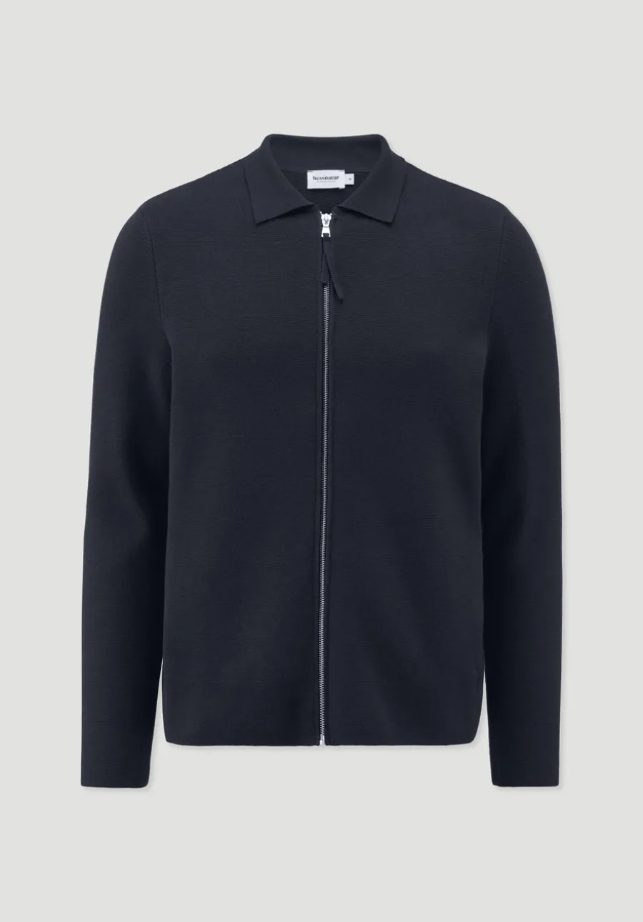 Milano Strick Jacke Regular aus Bio-Baumwolle mit Bio-Merinowolle von hessnatur