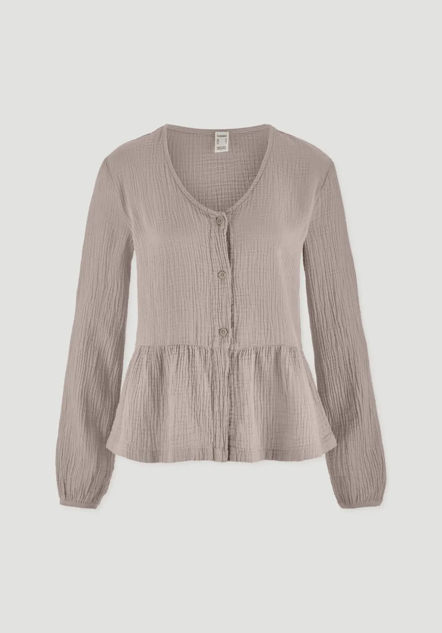Musselin Pyjamabluse PURE COMFORT aus reiner Bio-Baumwolle von hessnatur