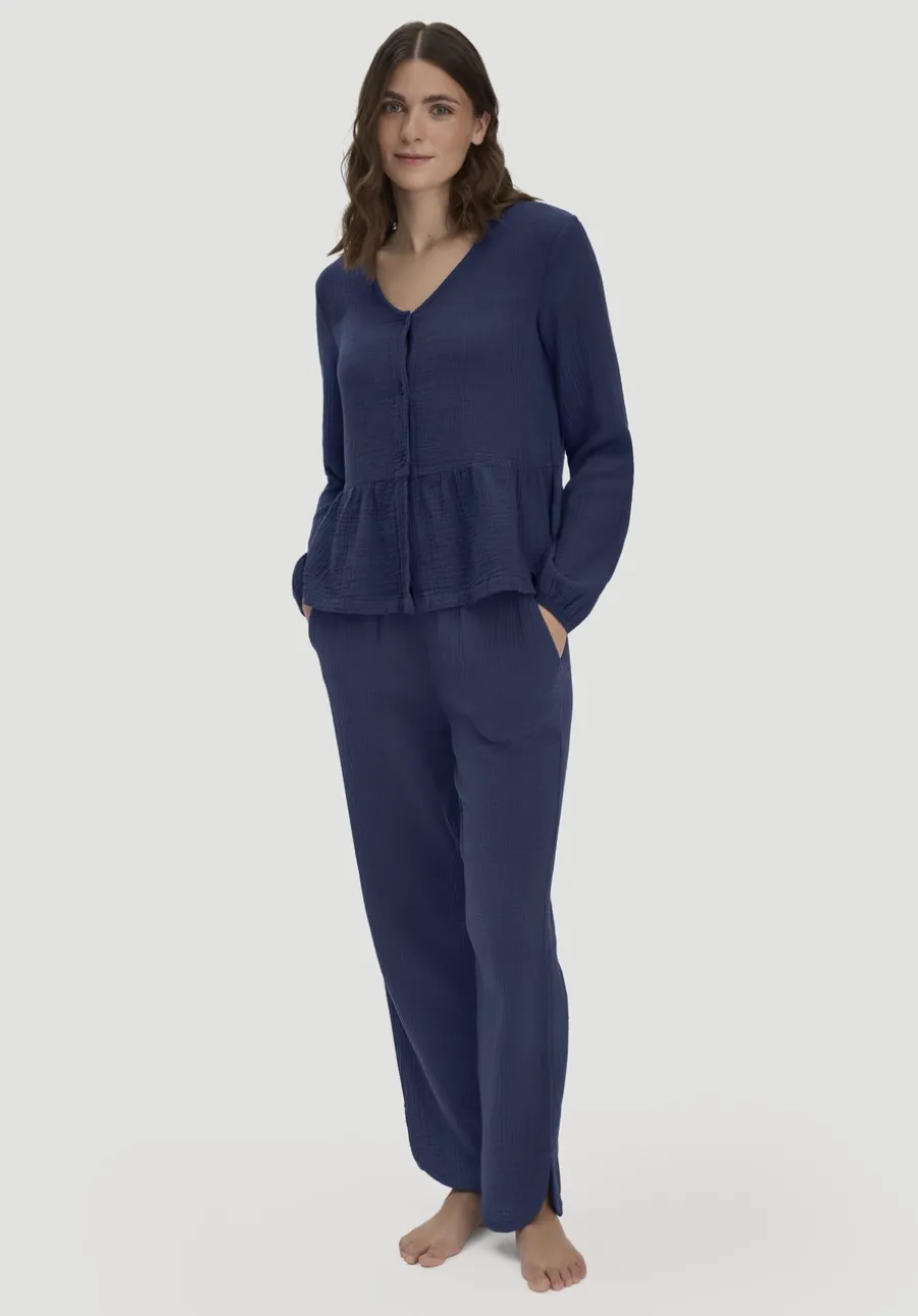Musselin Schlafhose Regular PURE COMFORT aus reiner Bio-Baumwolle von hessnatur