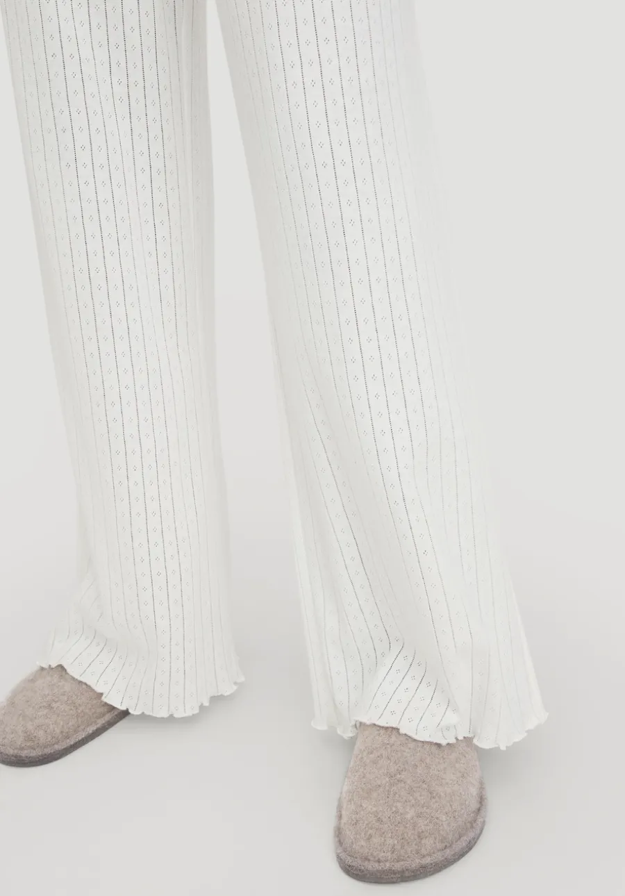 Pointelle Schlafhose Relaxed PURE COTTON aus reiner Bio-Baumwolle von hessnatur