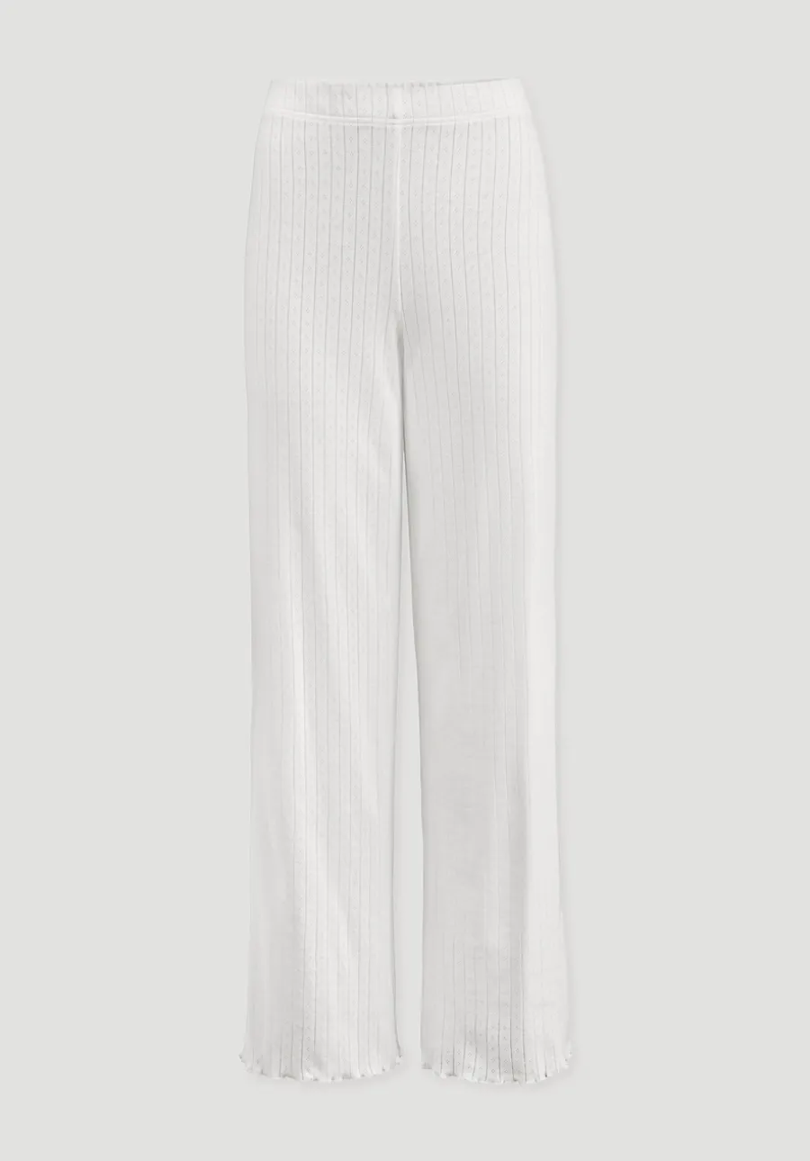 Pointelle Schlafhose Relaxed PURE COTTON aus reiner Bio-Baumwolle von hessnatur