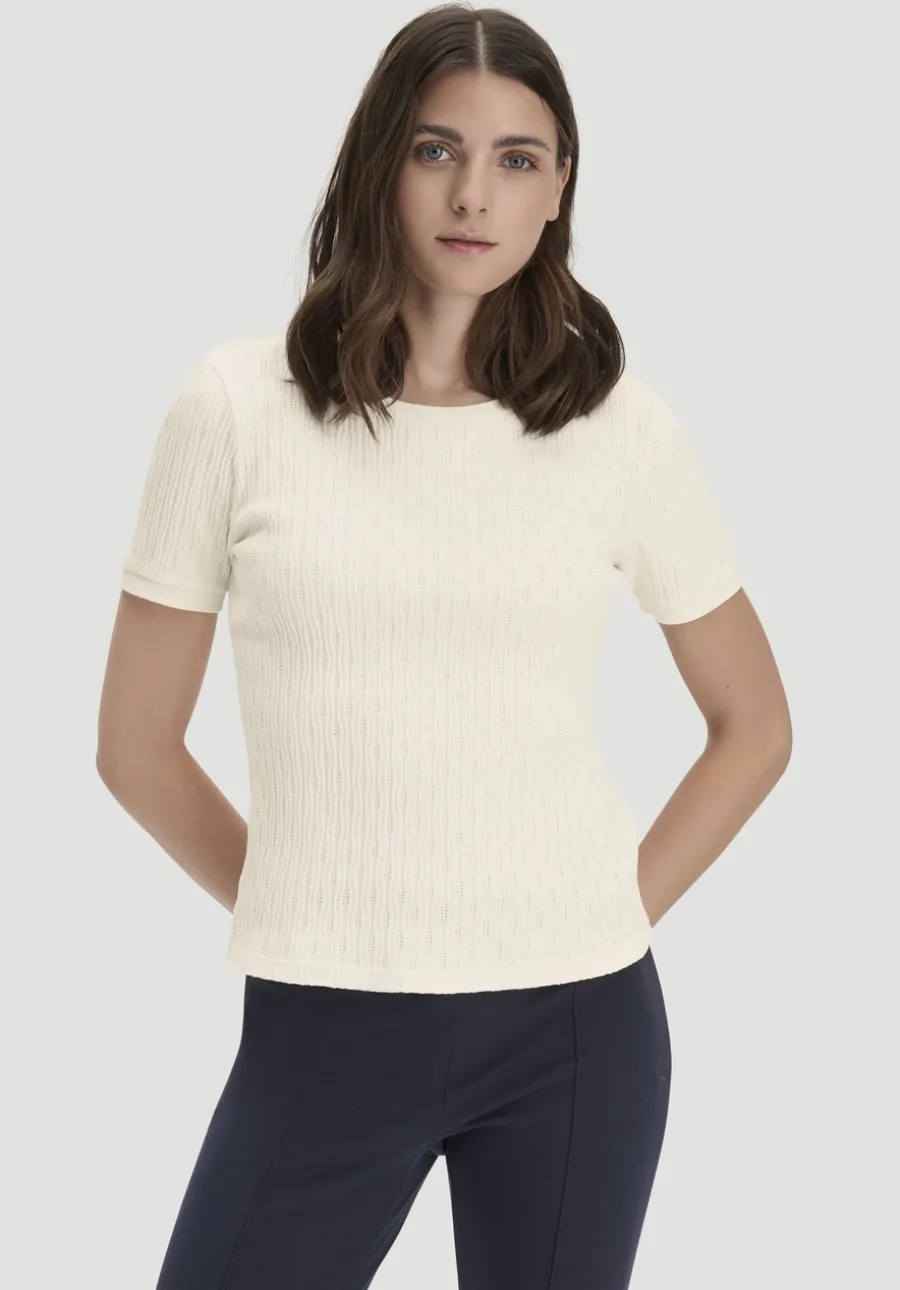Pointelle T-Shirt Regular aus reiner Bio-Baumwolle von hessnatur