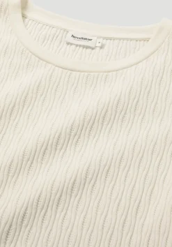 Pointelle T-Shirt Regular aus reiner Bio-Baumwolle von hessnatur