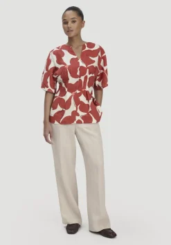 Print Bluse Relaxed aus reinem Leinen von hessnatur