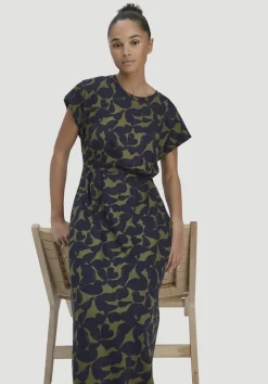 Print Jersey Kleid Knöchellang Relaxed aus reiner Bio-Baumwolle von hessnatur