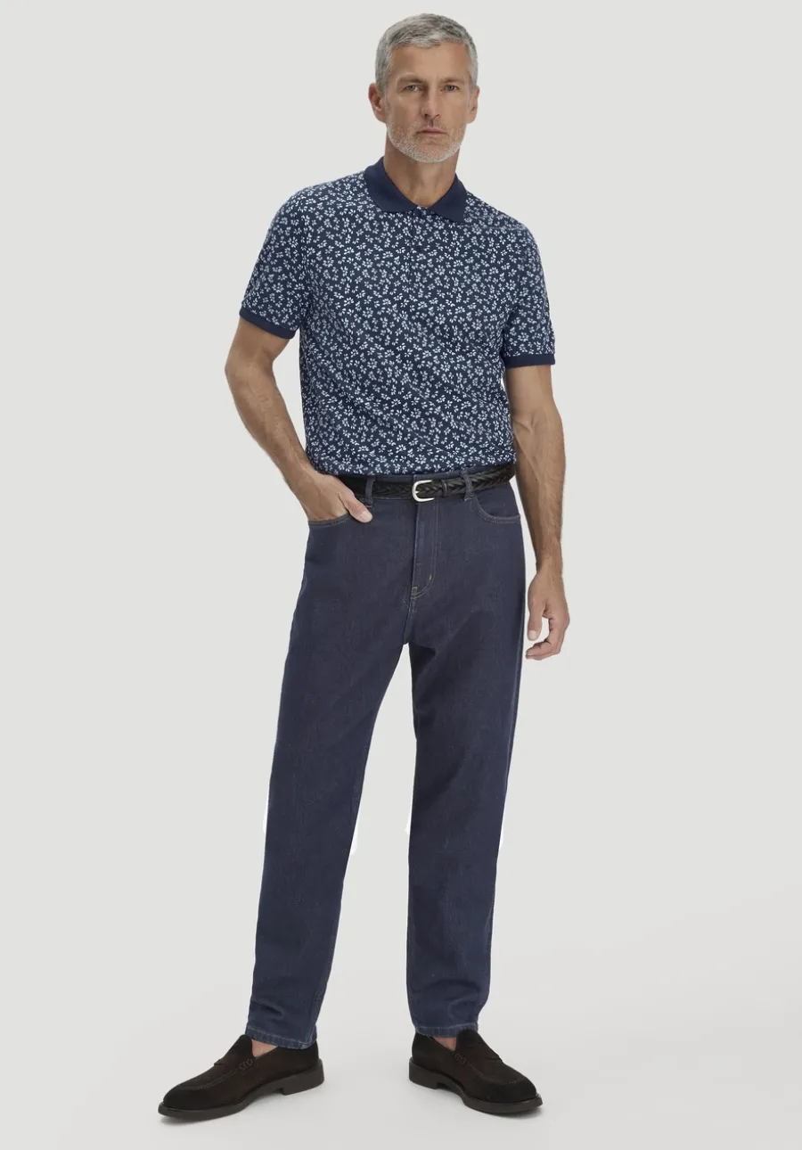 Print Piqué Polo Relaxed aus reiner Bio-Baumwolle von hessnatur