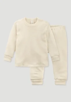 Pyjama aus Bio-Baumwolle mit Bio-Merinowolle und Seide von hessnatur