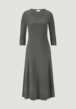 Rib Kleid Midi Slim aus Bio-Baumwolle von hessnatur