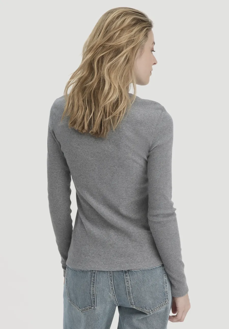 Rib Longsleeve Slim aus Bio-Baumwolle von hessnatur