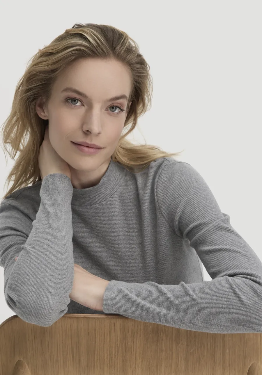 Rib Longsleeve Slim aus Bio-Baumwolle von hessnatur