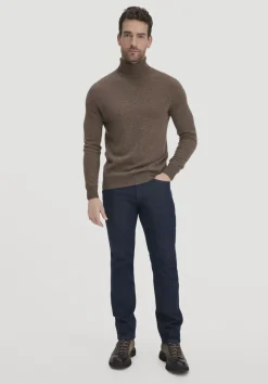 Rollkragen Pullover Regular aus Bio-Merinowolle mit Cashmere von hessnatur