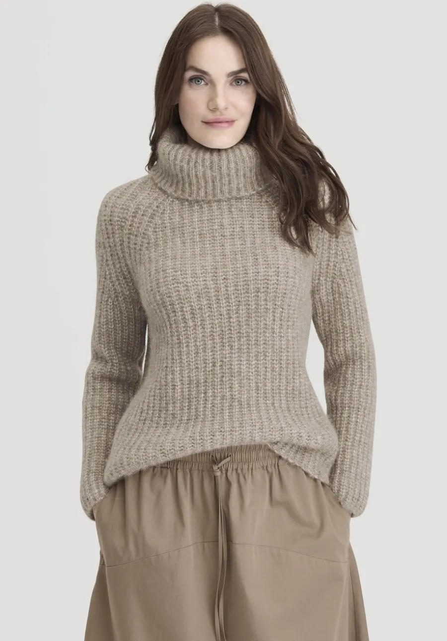 Rollkragenpullover Relaxed aus Alpaka mit Bio-Baumwolle von hessnatur