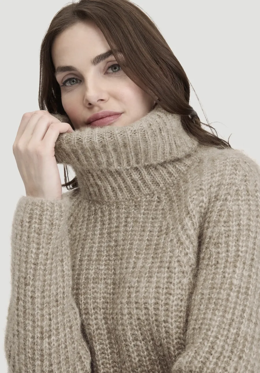 Rollkragenpullover Relaxed aus Alpaka mit Bio-Baumwolle von hessnatur