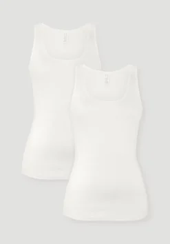 Rundhals Tanktop im 2-Pack PURE COTTON aus reiner Bio-Baumwolle von hessnatur