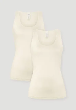 Rundhals Tanktop im 2-Pack PURE COTTON aus reiner Bio-Baumwolle von hessnatur