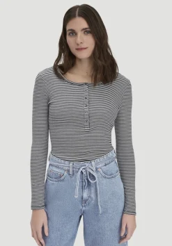 Softrib Longsleeve Streifen Henley Fitted aus Bio-Baumwolle und TENCEL™ Modal von hessnatur